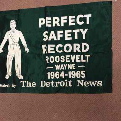 Wayne Safety Record Flag Ca. 1964 - 1965
