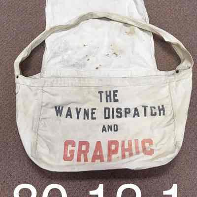 1950s newspaper delivery bag.