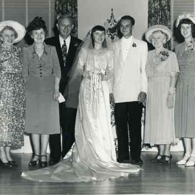 Bernice and Murray Millar on Wedding Day on 07/16/1949.