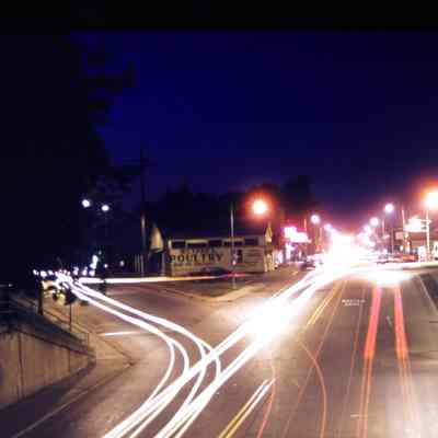 Slide. Long exposure night shot