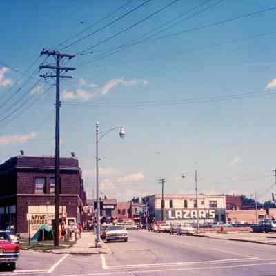 Looking North up Monroe from Intersection of Main and Biddle