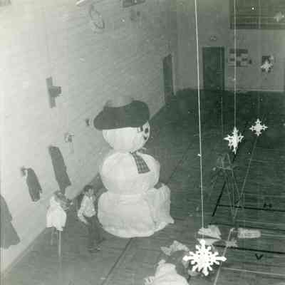 Snowman and Snow Flakes for 'Winter Fantasy' for Jan. 30, 1954.
