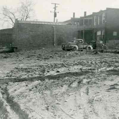 Killins started stone surfacing parking lot on Oct. 15, 1949.
