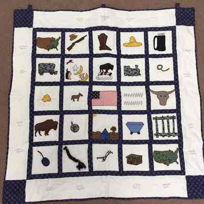 Autographed Tinkham Highschool Quilt - Nov. 2001