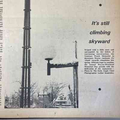 March 1975 picture of tower under construction