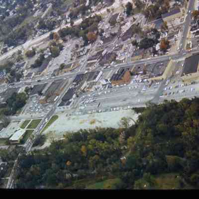 Aerial over Rouge River and Michigan Avenue