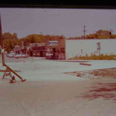 East side of Wayne road near Annapolis, looking North. Sinclair station on NE corner, Cobb Pharmacy on corner