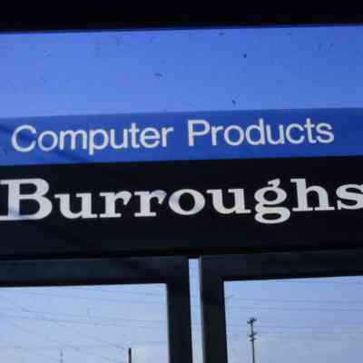 Burroughs Computer Products Sign