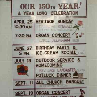 The schedule of events