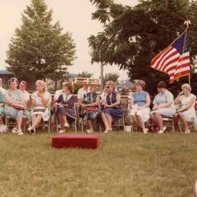 Chancel Choir at the Outdoor Service on July 18, 1982.