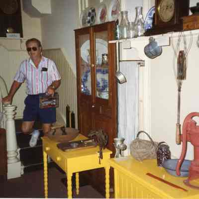Robert Little Working on Exhibits