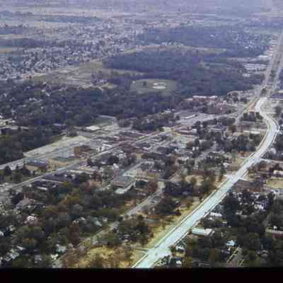 Aerial over Michigan Ave. EB