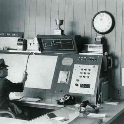 Art Palo at fire control panel