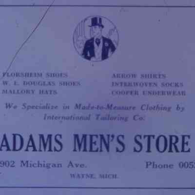 1947 Ad. Adams Mens Store