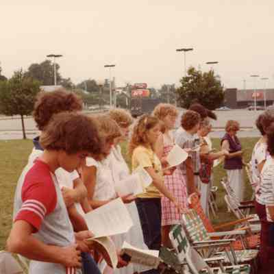 Out Door Service and Homecoming on July 18, 1982.
