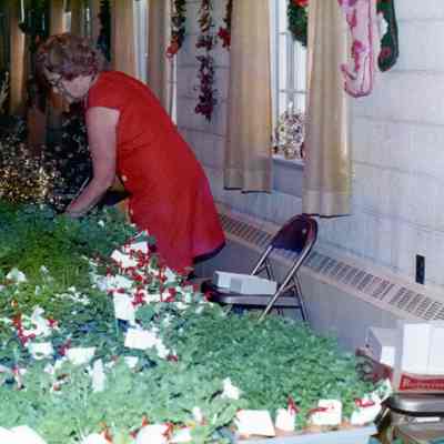 Evelyn (Mac) Scarlett selling herbs at the Greensmarket in 1972.