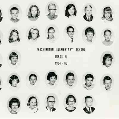 Washington School 6th grade class 1964-65