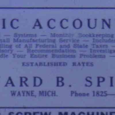 1947 Ad. Edward B. Spisak Accountant at 34923 Michigan