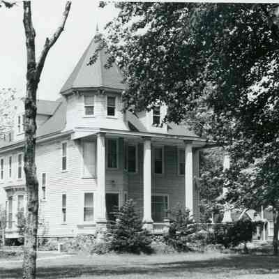 Later picture, porch has been changed and raised