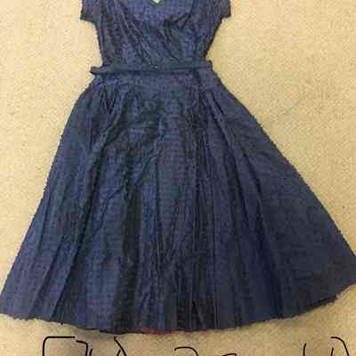Blue Velvet Dress