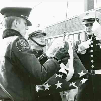 Wayne Police Department's Flag Presentation