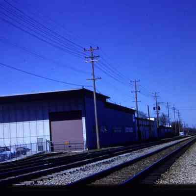 RR tracks next to Unistrut. 1958