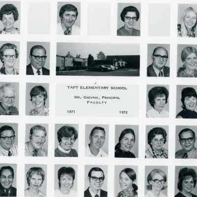Taft School 1971-72 staff