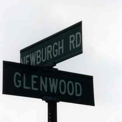 Glenwood and Newburgh Road Sign