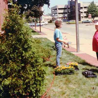 Garden Club Planting Flowers