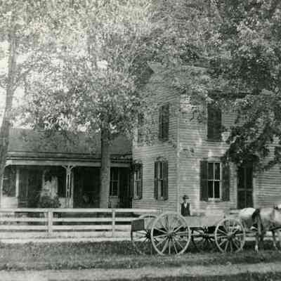 Alfred Chaffee with horse and cart
