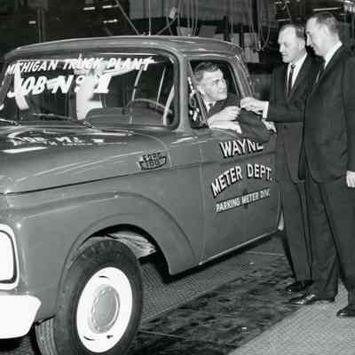1st truck made in Truck plant Wayne Meter Dept. Truck