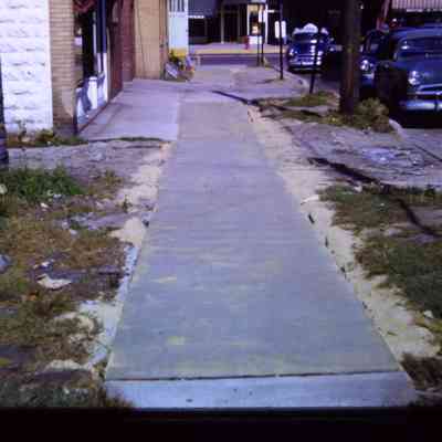 Biddle Street Sidewalk, looking North