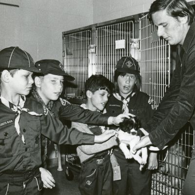 Boy Scouts Sep 25, 1972 During National Dog Week