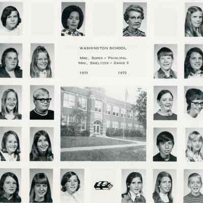 Washington School 6th grade class 1971-72