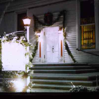 Christmas Decorations in front of church