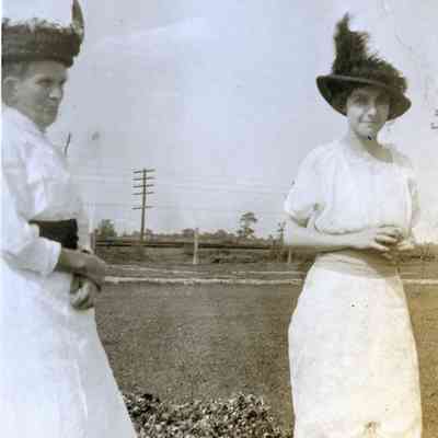 Annie Martin and Annabell at the Standard Oil Pumping Station on Treadwell Rd in Wayne on Aug. 16, 1914.