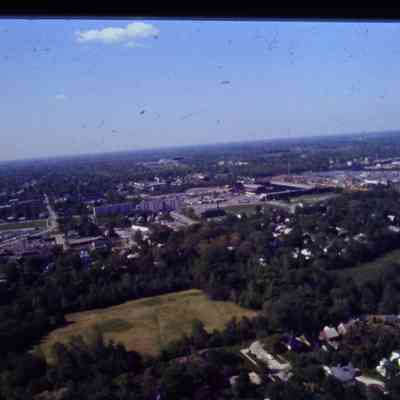 Aerial over Elizabeth Street, looking South