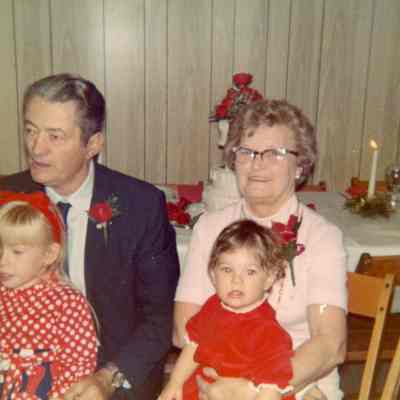 The little girls are Sharon and Carla Grace at a 40th anniversary.