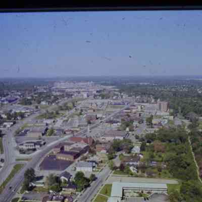 Aerial over Sims looking West