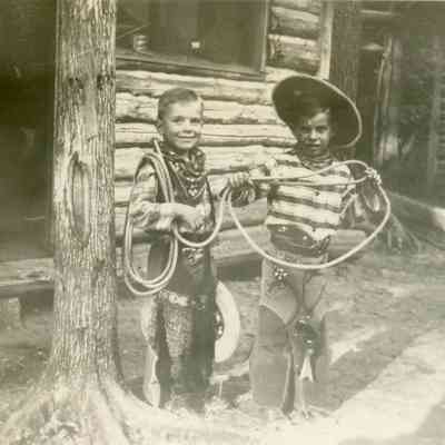Last name Kelly and Cameron McLarew at Camp Fairwood in 1937.