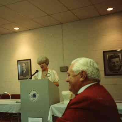 President Donna MeEachern and District Governor Bob Harrison.