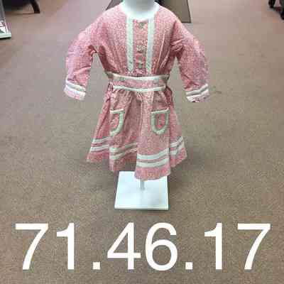 Rose floral infants dress - ca. 1875 to 1876