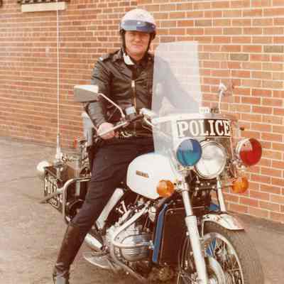Jerry Warden on Police Department Motorcycle