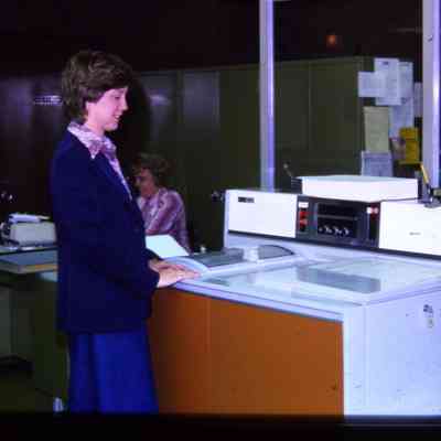 Woman at copy machine