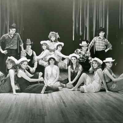 Cast for a show, 1982