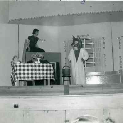 Annette Hartman and Mike Belt at the Children's Theater for 'Little Red Riding Hood' in March of 1955.