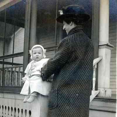 Mrs. James Stevens and George Harold on April 4, 1914.