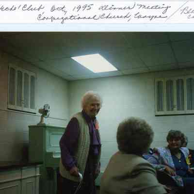 Blanche Collins at the Arche Club in Oct 1995, Dinner Meeting at the Congretional Church in Wayne.