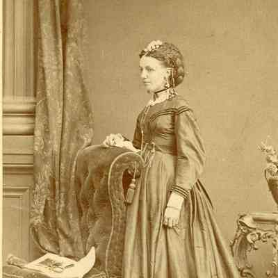 Mary Jeannette Hodgkinson Cady in her wedding dress. Married on May 4, 1864.