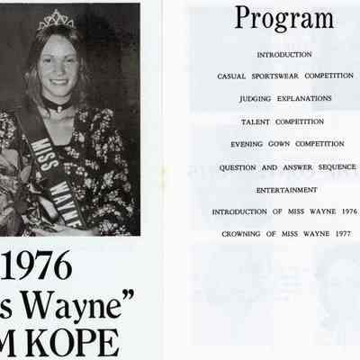 1977 Ms Wayne Pageant Program Agenda